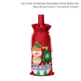 FengRise Christmas Decorations for Home Santa Claus Wine Bottle Cover Snowman Stocking Gift Holders Xmas Navidad Decor New Year