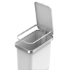 Better Homes & Gardens 2.5 Gallon Trash Can, Premium Plastic Step Bathroom Trash Can, White