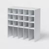 4 Tier Laminate Stackable Shoe Cubby White