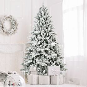 5FT PE&PVC Flocked Artificial Christmas Tree ,With 768 branch tips and metal stand