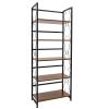 64 '' Tall 5 Tiers Bookshelf Classically Modern Metal Frame Bookshelf Book Rack Storage Rack Shelves in Living Room/Home/Office, Books Holder Organize