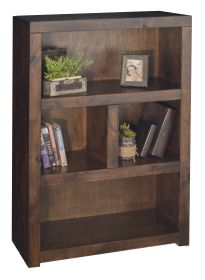 Bridgevine Home Sausalito 49 inch high Bookcase, No Assembly Required, Whiskey Finish