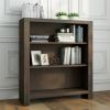 Bridgevine Home Joshua Creek 36 inch high 3-shelf Bookcase, No Assembly Required, Barnwood Finish