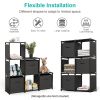 Cube Storage Organizer 9 Cubes Closet Shelves Cabinet Bookcase Non-Woven Fabric Cube Shelf for Living Room Bedroom Office