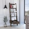 Hamburg Ladder Bookcase, Five Open Shelves, One Drawer