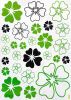 Green Petals - Large Wall Decals Stickers Appliques Home Decor