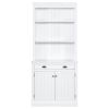 83.4"Tall Bookshelf with LED Lighting, Modern Bookcase with 2 Doors and 1 Drawer,Storage Bookcase with Open Shelves for Living Room,Home Office,White