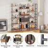 Triple Wide 5 Tier Bookshelf,Tall Bookcase with 14 Open Display Shelves