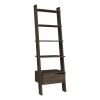 Hamburg Ladder Bookcase, Five Open Shelves, One Drawer