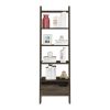 Hamburg Ladder Bookcase, Five Open Shelves, One Drawer