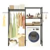 The Washer and Dryer Storage Shelf, , Bathroom Space Saving Rack, Closet Organizer Metal Garment Rack Portable Clothes Hanger Home Shelf