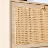 Modern minimalist storage cabinet MDF bed top cabinet Japanese rattan shoe cabinet, small home furniture. Suitable for hallways and living rooms