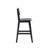 Manhattan Comfort Versailles Counter Stool in Black and Natural Cane