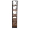 64 '' Tall 5 Tiers Bookshelf Classically Modern Metal Frame Bookshelf Book Rack Storage Rack Shelves in Living Room/Home/Office, Books Holder Organize