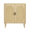 Kitchen storage cabinets with rattan decorative doors, buffets, wine cabinets, dining rooms, hallways, cabinet console tables, Natural, 31.5''W X 15.8