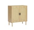 Kitchen storage cabinets with rattan decorative doors, buffets, wine cabinets, dining rooms, hallways, cabinet console tables, Natural, 31.5''W X 15.8