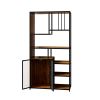 Multipurpose Bookshelf Storage Rack, with Enclosed Storage Cabinet,for Living Room,Home Office,Kitchen(Combined Type)