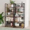 64 '' Tall 5 Tiers Bookshelf Classically Modern Metal Frame Bookshelf Book Rack Storage Rack Shelves in Living Room/Home/Office, Books Holder Organize