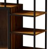 Multipurpose Bookshelf Storage Rack, with Enclosed Storage Cabinet,for Living Room,Home Office,Kitchen(Combined Type)