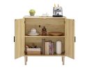 Kitchen storage cabinets with rattan decorative doors, buffets, wine cabinets, dining rooms, hallways, cabinet console tables, Natural, 31.5''W X 15.8