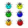 Metal Ladybugs Hanging Decor