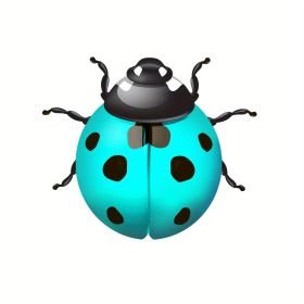 Metal Ladybugs Hanging Decor (Color: Teal)