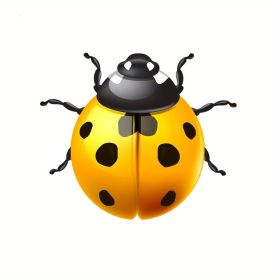 Metal Ladybugs Hanging Decor (Color: Orange)