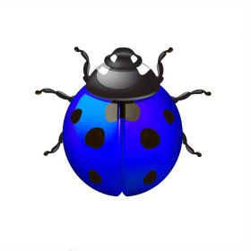 Metal Ladybugs Hanging Decor (Color: Blue)