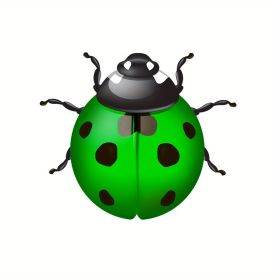 Metal Ladybugs Hanging Decor (Color: Green)