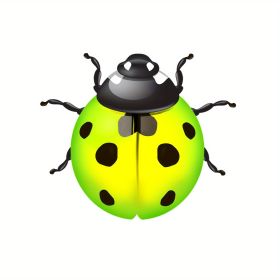 Metal Ladybugs Hanging Decor (Color: Chartreuse)