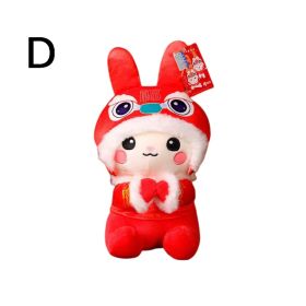 1pc Rabbit Doll (9.84"√ó4.72"); Lion Plush Toys; New Year's Mascot; Holiday Gifts; Pillow Decorations (Style: D)