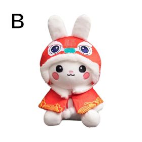 1pc Rabbit Doll (9.84"√ó4.72"); Lion Plush Toys; New Year's Mascot; Holiday Gifts; Pillow Decorations (Style: B)