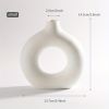 1pc; White Ceramic Vase For Modern Home Decor,