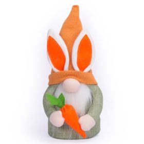 Bunny Dwarf Plush Ornament Kids Room Decoration (Color: Orange)