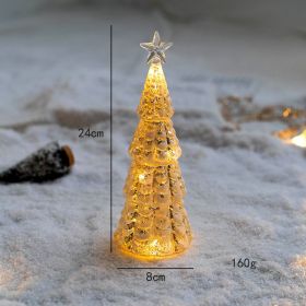 Christmas Decoration Glass Tree Home Desktop Decoration Light Up Small Night Light Christmas Gifts (Style: christmas tree)