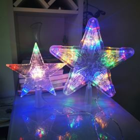 Christmas Tree Light Led Star Light; Five-Pointed Star Lights Plugged Into The Room Decoration (Color: Colorful, Style: 30-l)