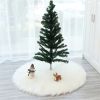 1pc Snow White Faux Fur Christmas Tree Skirt