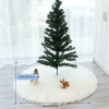 1pc Snow White Faux Fur Christmas Tree Skirt