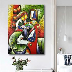 Hand Painted Oil Paintings Modern Figure Picasso Girl Lady Nude Luxurious Decorative Painting (Style: 1, size: 100X150cm)