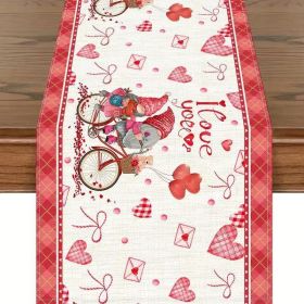 Home Decor Valentine's Day Printed Tablecloth (Color: Style 10, size: 33x183 cm)