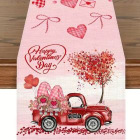 Home Decor Valentine's Day Printed Tablecloth (Color: Style 9, size: 33x183 cm)