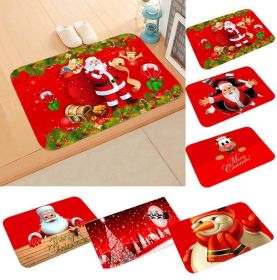 Santa Claus Christmas Doormat (Color: flannel carpet 12)