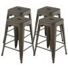 24 Inch Set of 4 Tolix Style Counter Height Barstool