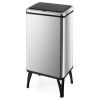 13.2 Gallon Stainless Steel Trash Can with Stay-on Lid