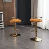 Bar Stools Set of 2 Counter Height Adjustable velvet Padded 360¬∞ Swivel Bar Chairs Modern Industrial Style Barstool for Home Kitchen Island(2PCS/CTN)