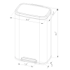 45L Rectangular Step Trash Can