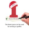 A-Z Cartoon Christmas Hat Letters Acrylic Pendants for Xmas Tree for Home Navidad Natal Noel