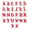 A-Z Cartoon Christmas Hat Letters Acrylic Pendants for Xmas Tree for Home Navidad Natal Noel