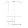 Metal Garment Rack Shoe Clothing Organizer Shelves