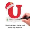 A-Z Cartoon Christmas Hat Letters Acrylic Pendants for Xmas Tree for Home Navidad Natal Noel